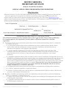 Annual Application For Registration Exemption - South Carolina Secretary Of State