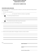 Articles Of Correction Form - South Carolina Secretary Of State