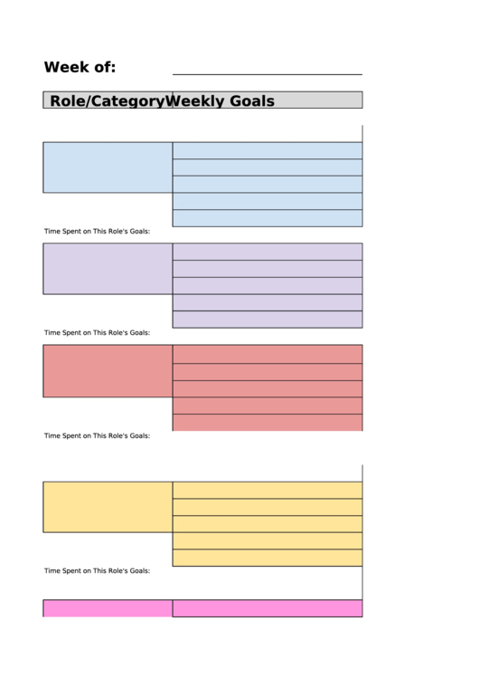 Weekly Planner Template - Color Printable pdf
