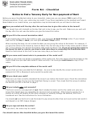 Form N4 - Checklist - Notice To End A Tenancy Early For Non-payment Of Rent