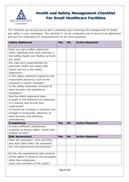 Top 17 Safety Checklist Templates Free To Download In PDF Format