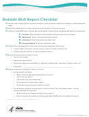 Bedside Shift Report Checklist