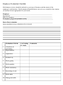 Employee Evaluation Checklist Printable pdf
