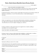 New York State Health Care Proxy Form