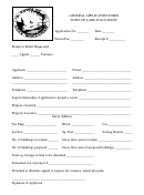 General Application Form Town Of Lake Waccamaw