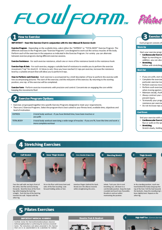 Pilates Exercise Chart Printable Pdf Download