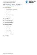Marketing Plan Outline Template