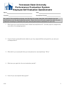 Employee Self Evaluation Questionnaire