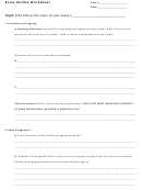 Essay Outline Worksheet