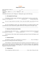 Employment Contract Printable pdf