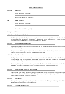 Sales Agency Contract Printable pdf