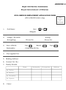 Civil Service Employment Application Form