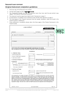 Secured Loan Contract Original Instrument Completion Guidelines