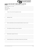 Safety And Security Emergency Plan Template