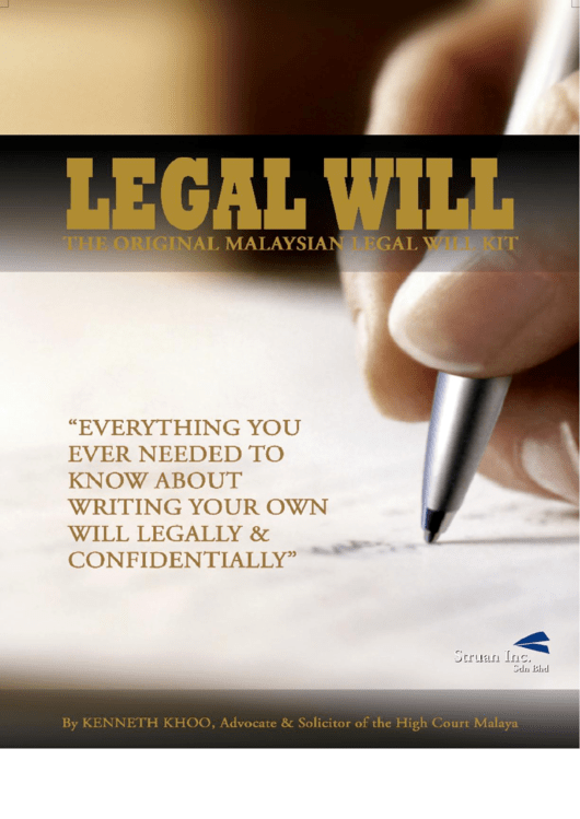 The Original Malaysian Legal Will Kit