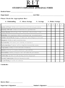 Student Employee Appraisal Form