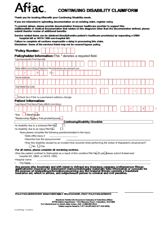 cincinnati-ins-co-claims-aflac-accidental-injury-claim-form