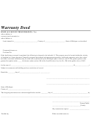State Of Michigan Warranty Deed