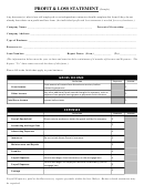 Profit & Loss Statement (Sample) Printable pdf