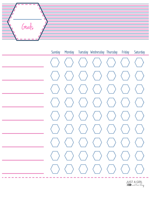 Goal Charts For Kids Printable pdf