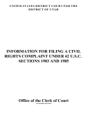 Civil Rights Complaint Printable pdf