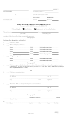 Fillable Petition For Protection From Abuse Printable pdf