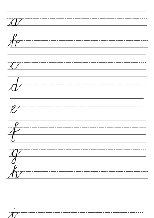 Cursive Lowercase Practice Sheets Printable pdf