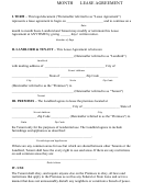 Pennsylvania Monthly Lease Agreement Template