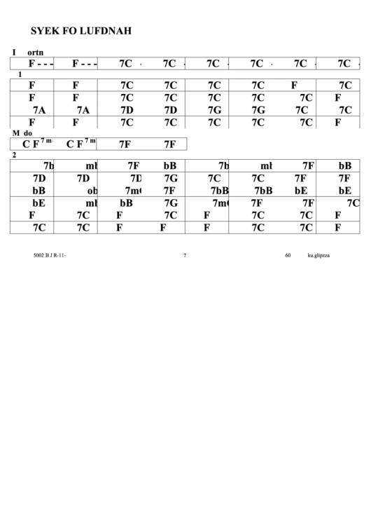 Handful Of Keys Jazz Chord Chart Printable pdf