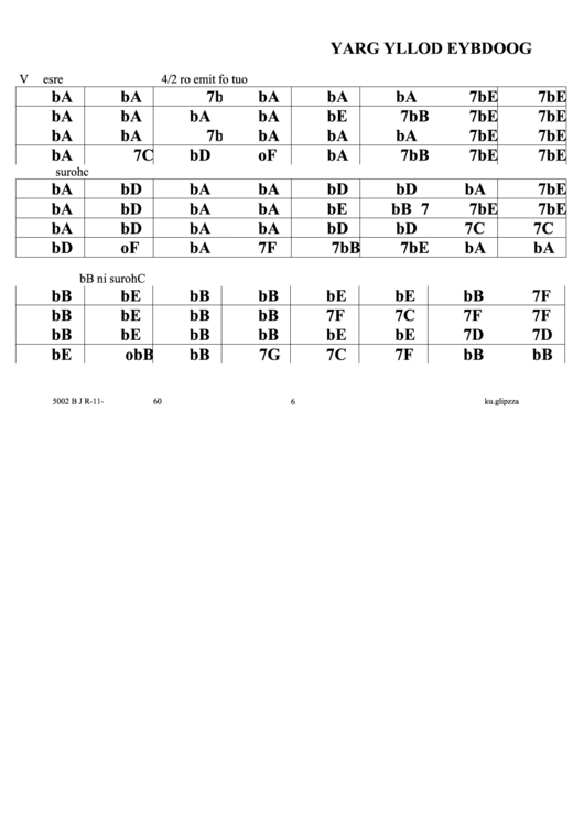 Goodbye Dolly Gray Jazz Chord Chart Printable pdf