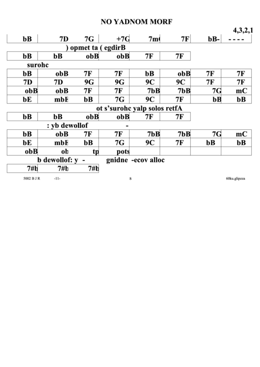 From Monday On Jazz Chord Chart Printable pdf