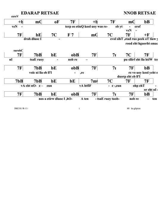 Easter Parade And Easter Bonnet Irving Berlin Chord Chart Printable pdf