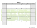 2015 Monthly Calendar Template - Football Themed