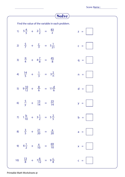 Solving Problems printable pdf download