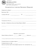 Fillable Cooperative License Renewal Request Printable pdf