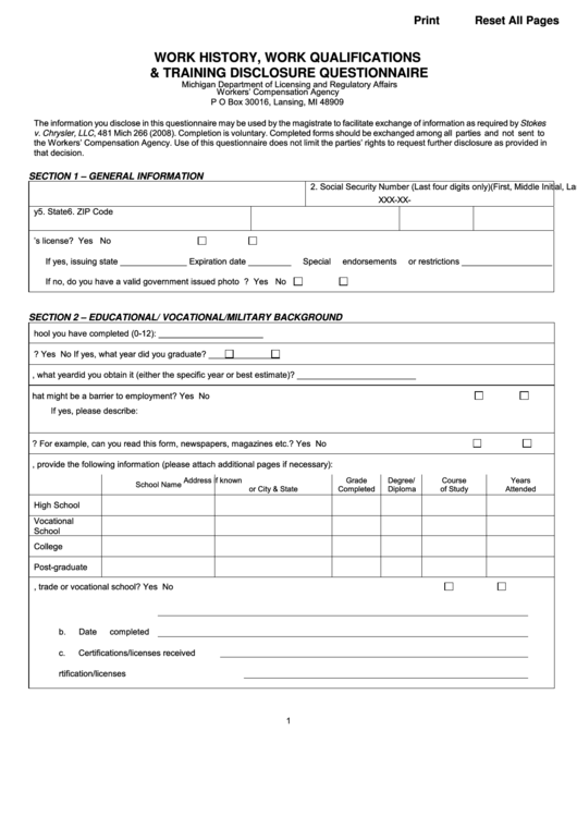 Fillable Worker Compensation Form Printable pdf