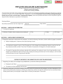 Employer Disclosure Questionnaire