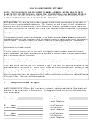Health Care Power Of Attorney Form