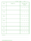 Weekly Behaviour Chart Template (green)