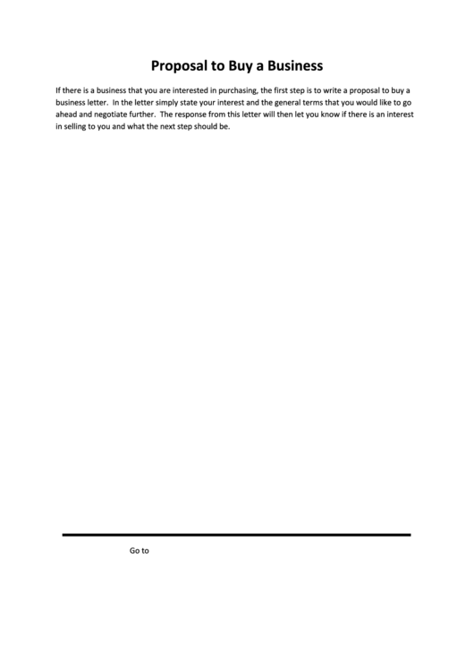 Business Purchase Proposal Letter Template
