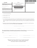 Form Lp 907 - Cancellation Of Certificate Of Authority