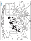 Mickey Mouse Thanksgiving Coloring Sheet
