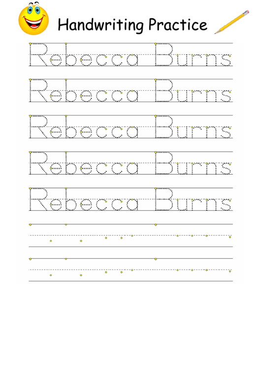Handwriting Practice Worksheet Printable pdf