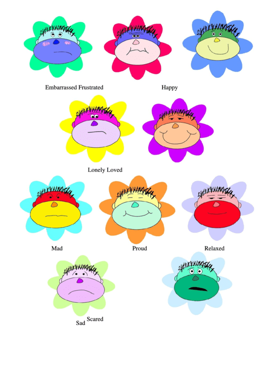 Feelings Chart For Kids Printable pdf