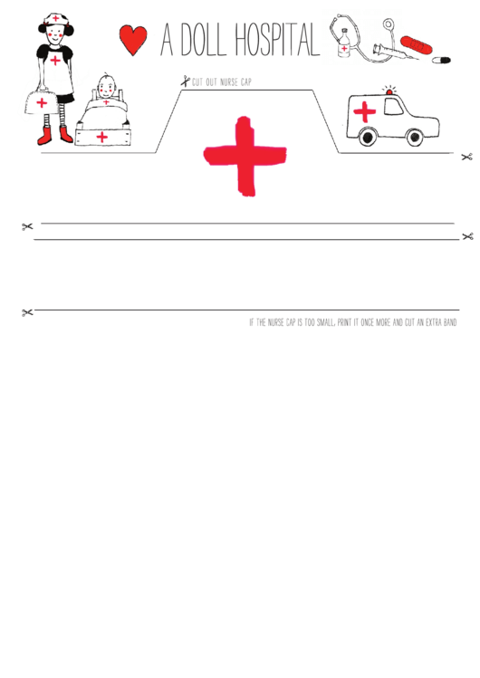 Cut Out Nurse Hat Template printable pdf download