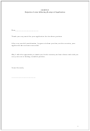 Sample Rejection Letter Template Following Receipt Of Application