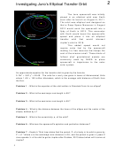 Investigating Junos Elliptical Transfer Orbit