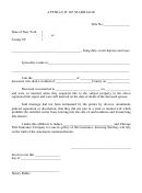 Affidavit Of Marriage