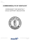 Worksheet For Monthly Child Support Obligation