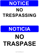 Notice No Trespassing